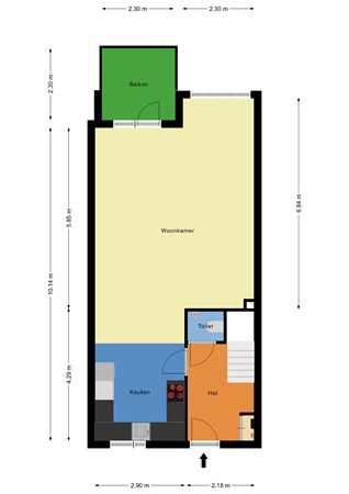 Floorplan - Dokhof 10, 2987 RB Ridderkerk